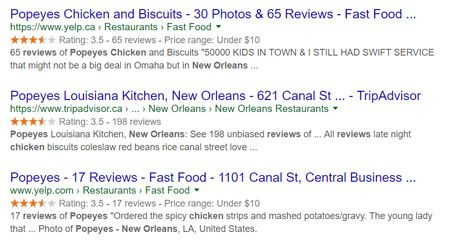 Google Annotated Review Sites